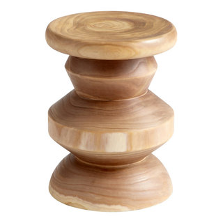 Summer Swirl Stool, Walnut - Rustic - Accent And Garden Stools - by ...