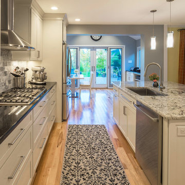 White and Grey Transitional Kitchen