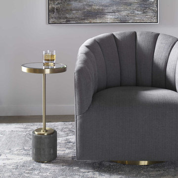 Modern Glass and Lucite Side End Tables