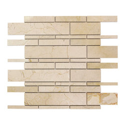 Marble Strips Crema - Mosaic Tile