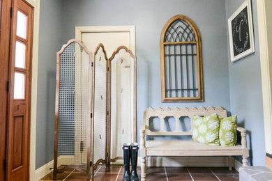 Entryway - transitional entryway idea in Cleveland