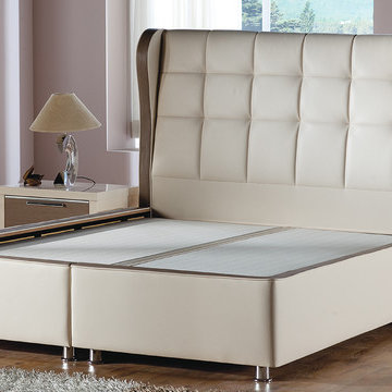 Bolivia Storage Platform Bed | Polo Cream