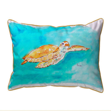 Brown Sea Turtle Large Indoor/Outdoor Pillow 16x20