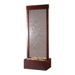 4' Dark Copper Gardenfall w/ Clear Glass Floor Fountain - Products