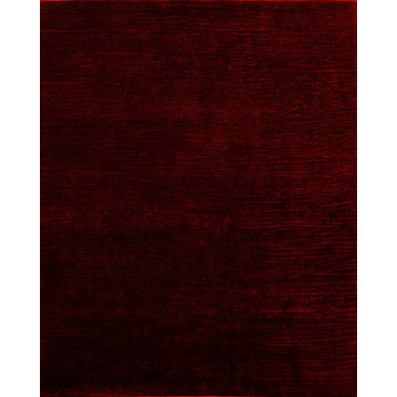 Solid Carmine Shore Wool Rug, 12' Square