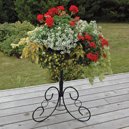 Ornate Ironwork Patio Stand - Outdoor Decor