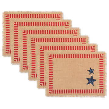 DII 4th of July Jute Placemat, Set of 6