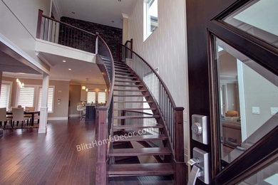 Inspiration for a modern staircase remodel in Vancouver