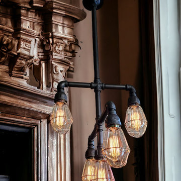 5 Bulb Industrial Chandelier