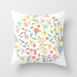 Wild Floral Throw Pillow Cover - Decorative Pillows