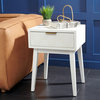 Aster One Drawer Accent Table White