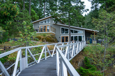 Example of a beach style exterior home design in Other