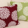 Dahlia Flower Organic Cotton Throw Pillow Cover, Plum Purple