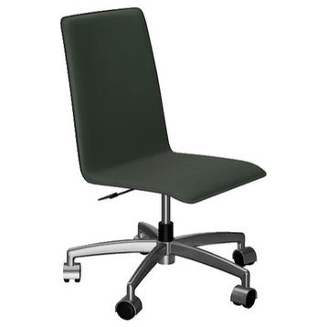 Perugia Top Grain Leather Office Chair, Norden Leather, Deep Green