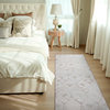 My Magic Carpet Leilani Damask Ivory Rug, 2.5'x7'