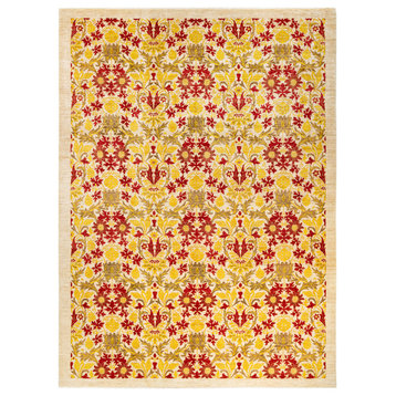 Arts and Crafts, One-of-a-Kind Hand-Knotted Area Rug Ivory, 8'10"x11'9"