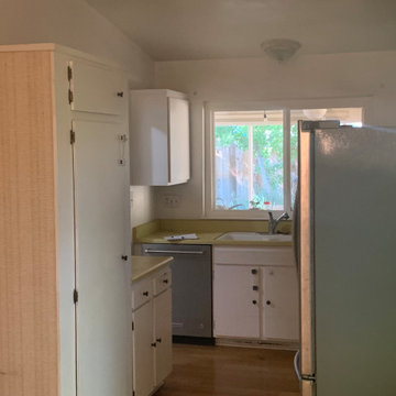 BEFORE PIC!! Small Compartmented Kitchen was Super Cramped!!!