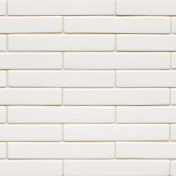 6th Avenue Field 1" x 6" in White Gloss - Tile