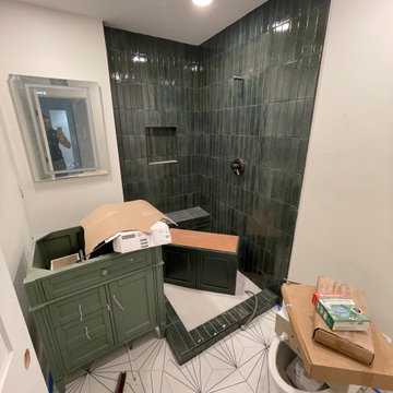 Refreshing Greens and Stylish Tiles