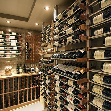 Millesime racks in the wine cellar -11-