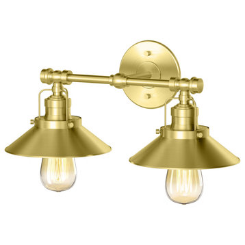 Gatco 1720 Modern Farmhouse 2 Light 11" Tall Vanity Light - Brass