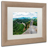 Philippe Hugonnard 'Great Wall XXII' Art, Birch Frame, White Matte, 14"x11"