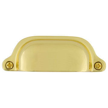 Nostalgic Warehouse CPLFRM_M Farmhouse 3 Inch Center to Center - Polished Brass