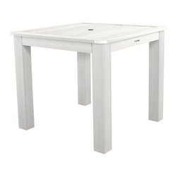 Highwood USA - Square Counter-Height Dining Table, White - Outdoor Pub And Bistro Tables
