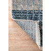 nuLOOM Contemporary Shaded Fringe Carlee Striped Vintage Area Rug, Blue, 8'x10'