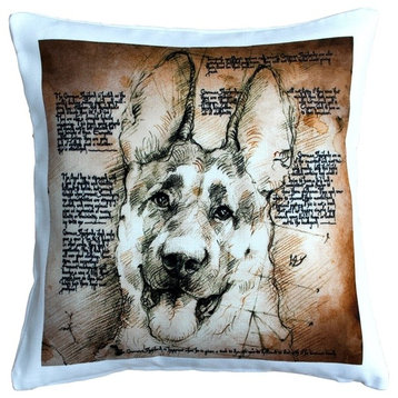 Leonardo's Dogs German Shepherd Dog Pillow