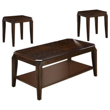 Acme 3-Piece Coffee Table Set in Walnut Finish 80655