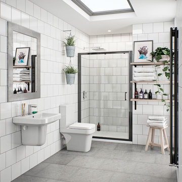 Mode Carter ensuite suite with 6mm shower door, tap and shower set