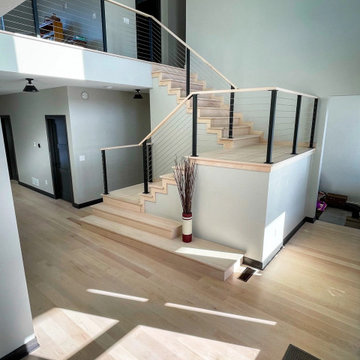 Select White Maple Plank Flooring, Entry & Staircase