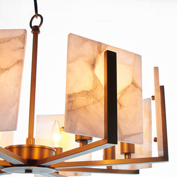 Jamie Young Halo 8-Light Alabaster Chandelier