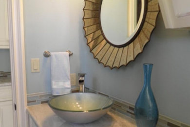 Example of a transitional bathroom design in Austin