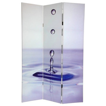 6' Tall Double Sided Water Zen Canvas Room Divider