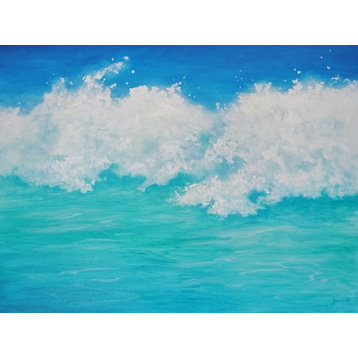 Original Seascape Oil Painting, large wave painting, contemporary art