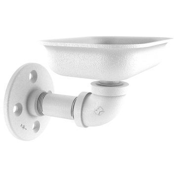Pipeline Wall Mounted Soap Dish, Matte White