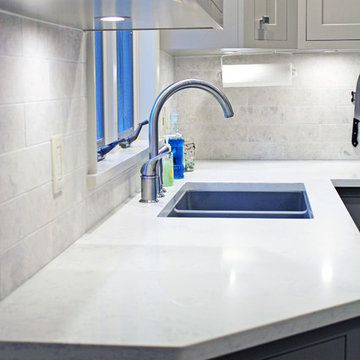 Gray Painted Transitional Kitchen