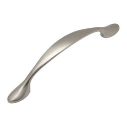 Cosmas - Cabinet Pull, 3-3/4" Hole Centers, Satin Nickel, Set of 10 - Cabinet And Drawer Handle Pulls