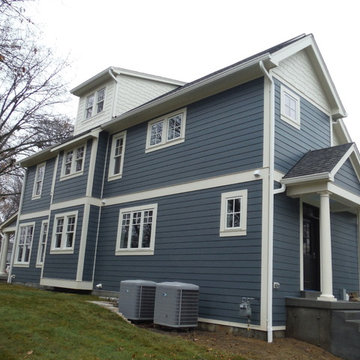 Evening Blue Lap Siding w/ Shingle Siding and Board & Batten Siding