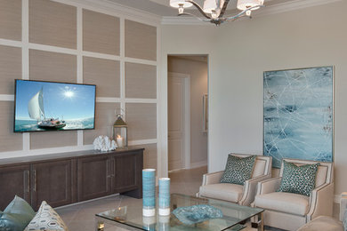 Inspiration for a contemporary living room remodel in Miami