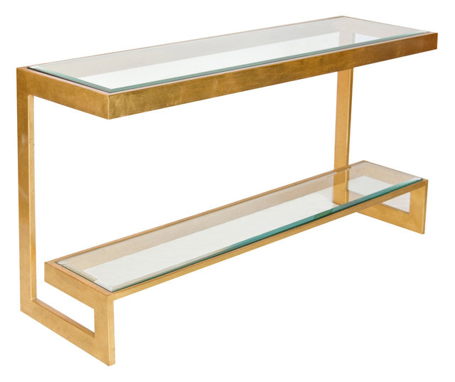 Sandra Hollywood Regency Gold Glass Console Table 55 Sandra Hollywood Regency Gold Glass Console Table 55