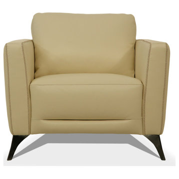 ACME Malaga Chair, Cream Leather