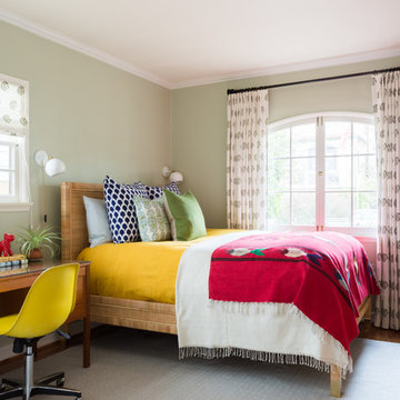 Manhattan Beach Bungalow Colorful Guest Bedroom