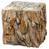 Uttermost Teak Root Bunching Cube Side Table