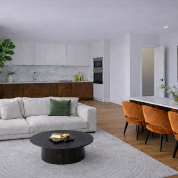 Projekt 2.01   Wohnzimmer in einer modernen Stadtwohnung für ein  junges Paar