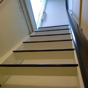 Storage ships ladder in a brownstone walk-up