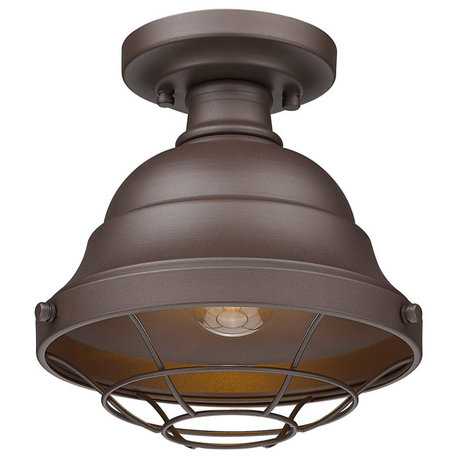 Golden Bartlett Outdoor Ceiling Light in Textured Bronze