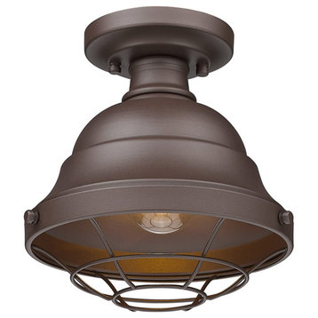 Golden Bartlett Outdoor Ceiling Light in Textured Bronze